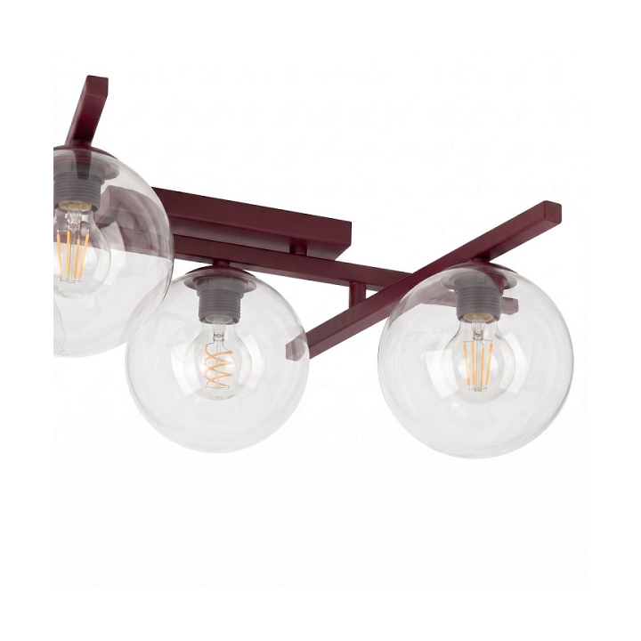 Lampa sufitowa SMART 5 BURGUNDY TRANSPARENT - Emibig