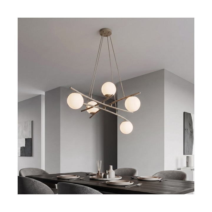 Lampa wisząca ESSA 5 MOKKA OPAL - Emibig