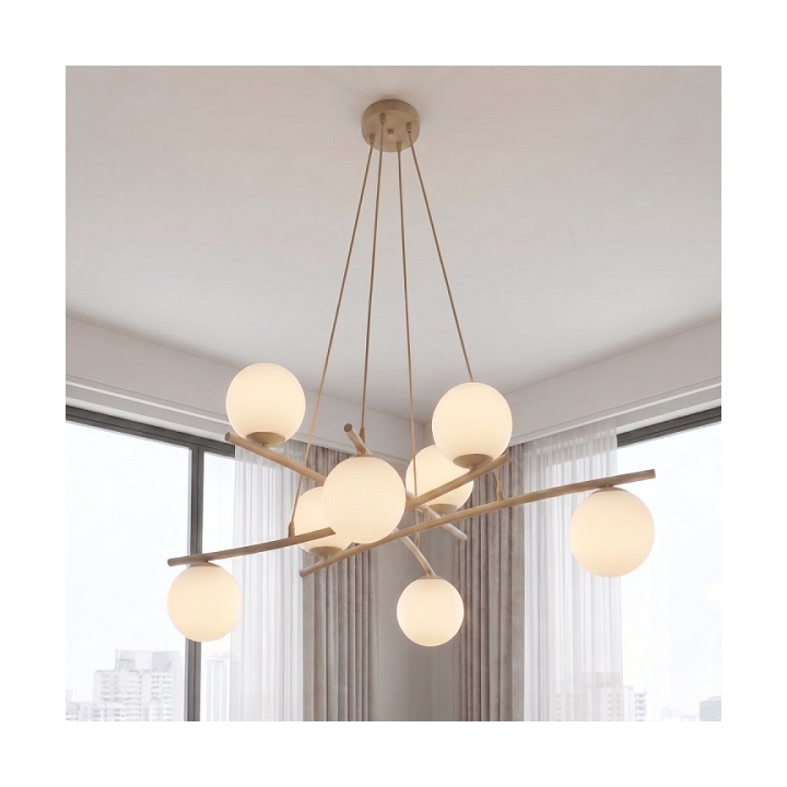 Lampa wisząca ESSA 8 MOKKA OPAL - Emibig