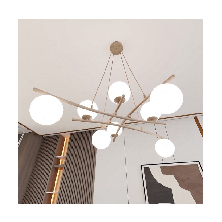 Lampa wisząca ESSA 8 MOKKA OPAL - Emibig