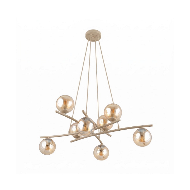 Lampa wisząca ESSA 8 MOKKA AMBER - Emibig