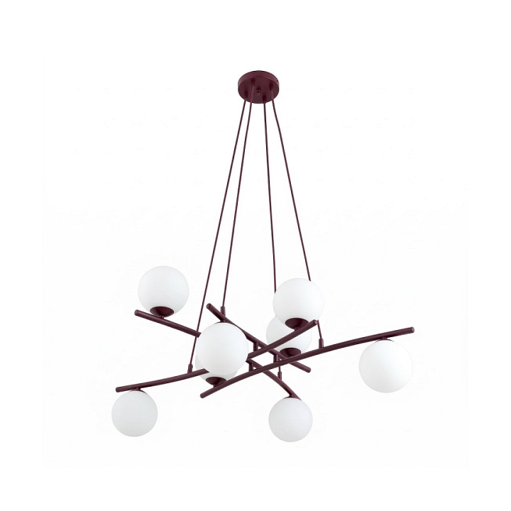 Lampa wisząca ESSA 8 BURGUNDY OPAL - Emibig
