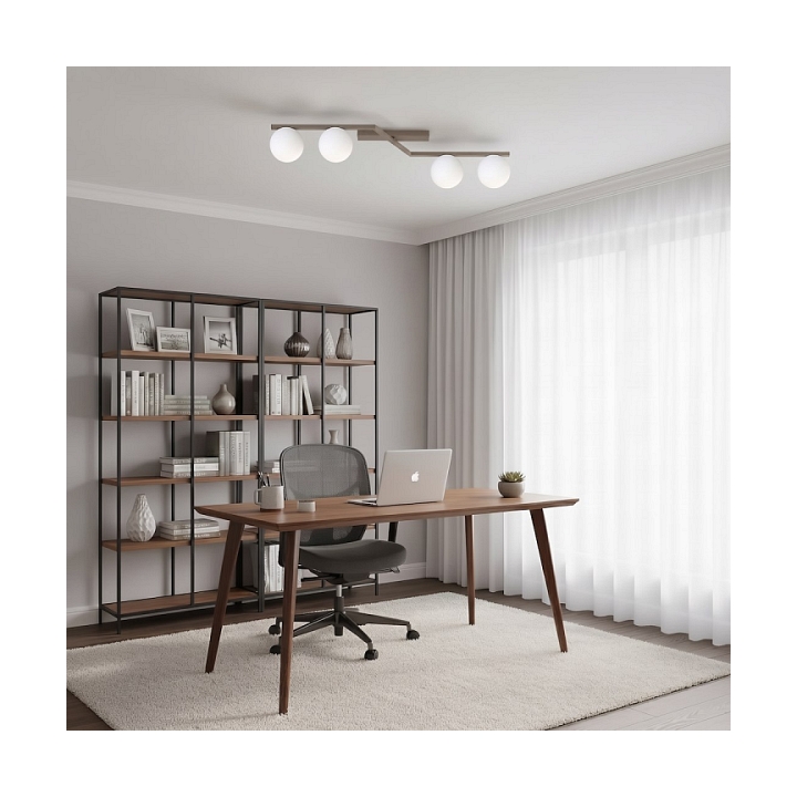 Lampa sufitowa NATON 4 MOKKA OPAL - Emibig
