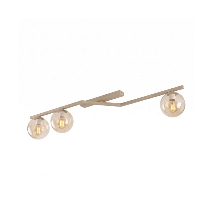 Lampa sufitowa NATON 3 MOKKA AMBER - Emibig