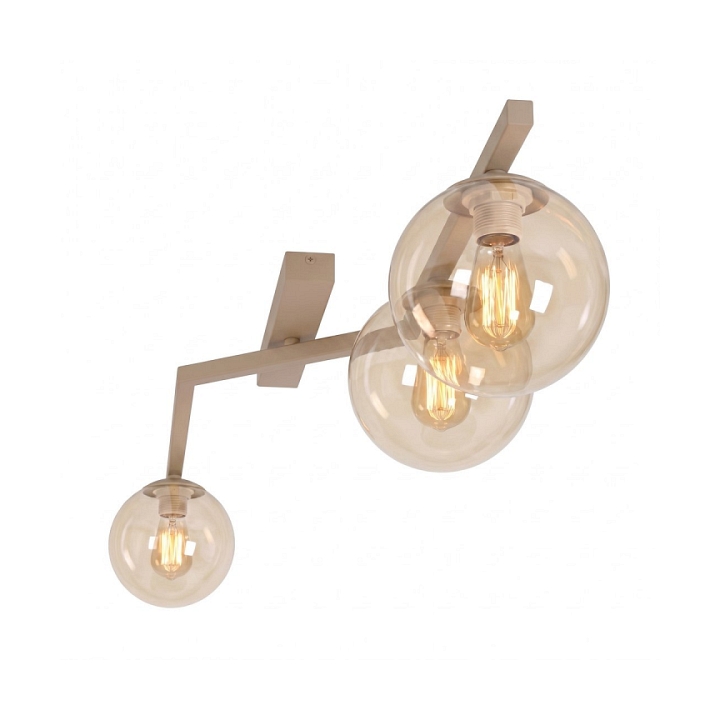 Lampa sufitowa NATON 3 MOKKA AMBER - Emibig