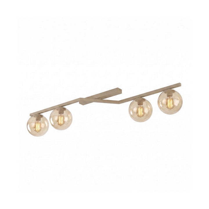 Lampa sufitowa NATON 4 MOKKA AMBER - Emibig
