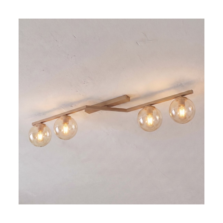 Lampa sufitowa NATON 4 MOKKA AMBER - Emibig