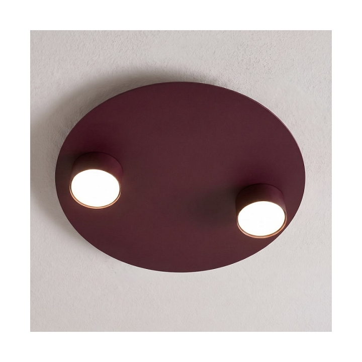 Lampa sufitowa BOLX 2 BURGUNDY - Emibig