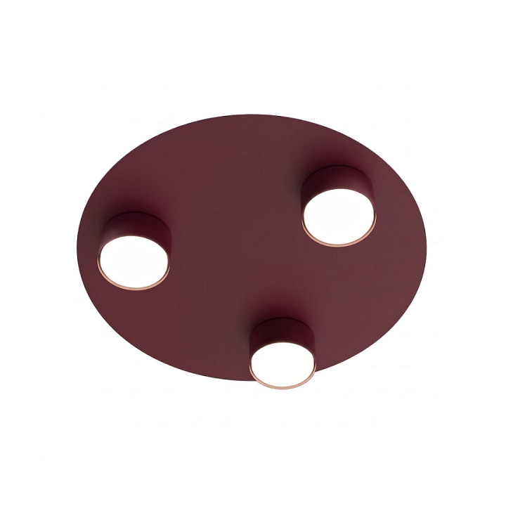 Lampa sufitowa BOLX 3 BURGUNDY - Emibig