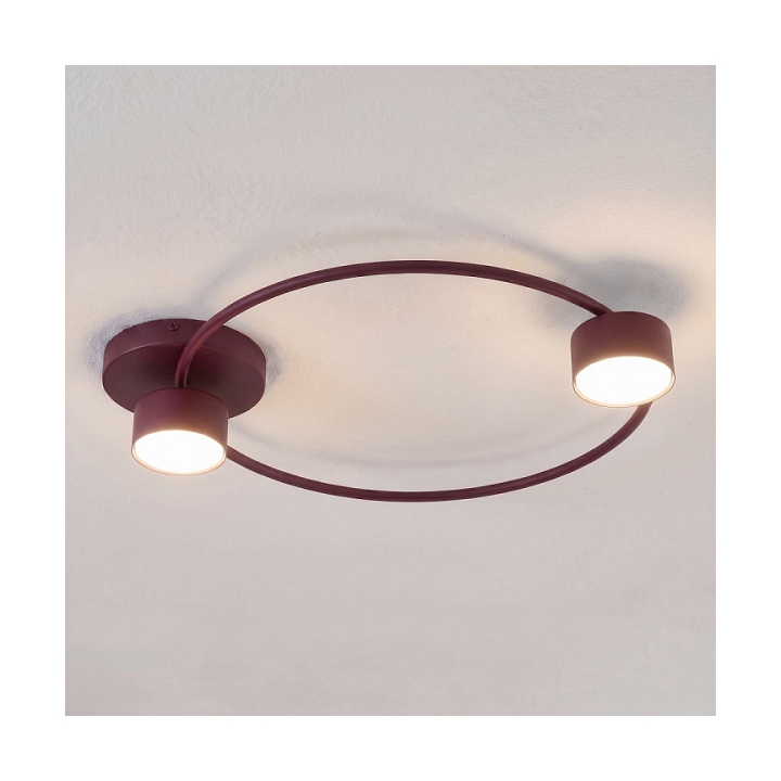 Lampa sufitowa LUCIO 2 BURGUNDY - Emibig