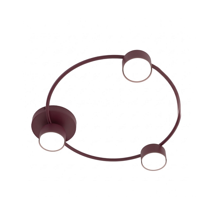 Lampa sufitowa LUCIO 3 BURGUNDY - Emibig