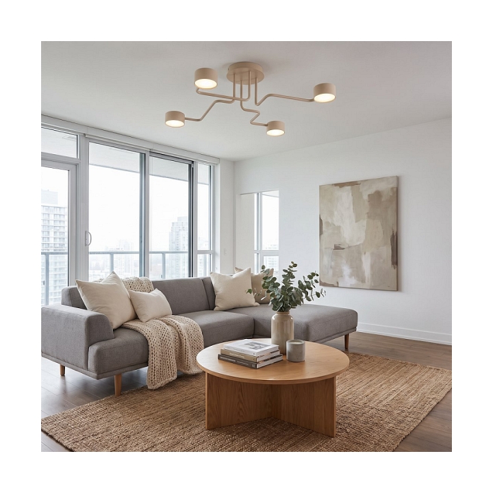 Lampa sufitowa KURAGE 4 MOKKA - Emibig