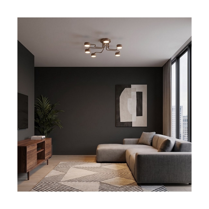 Lampa sufitowa KURAGE 6 MOKKA - Emibig