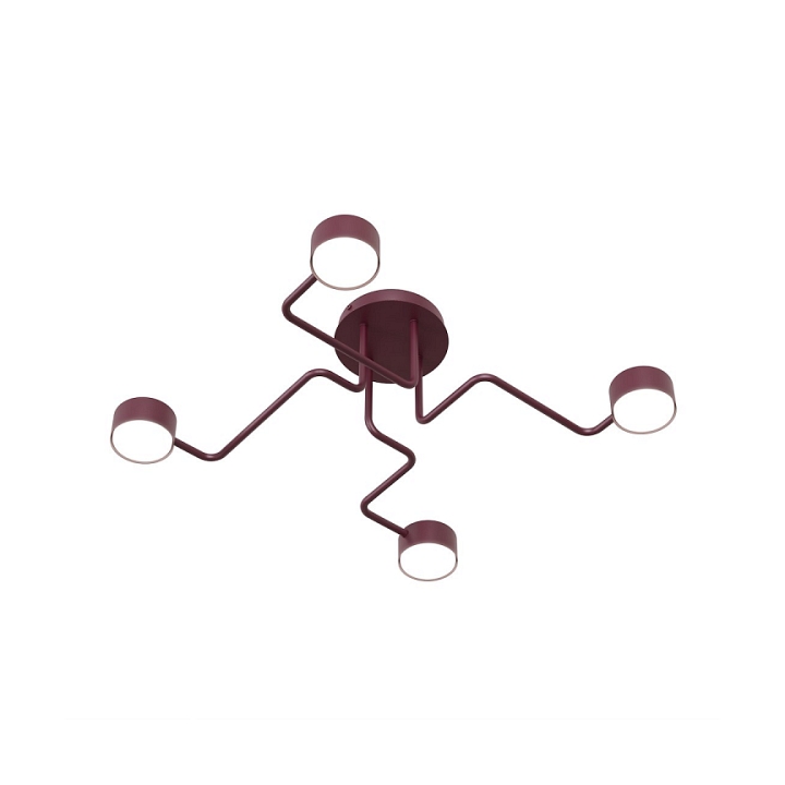 Lampa sufitowa KURAGE 4 BURGUNDY - Emibig