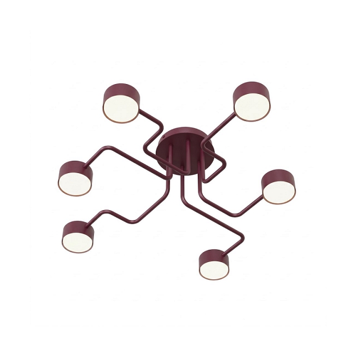 Lampa sufitowa KURAGE 6 BURGUNDY - Emibig