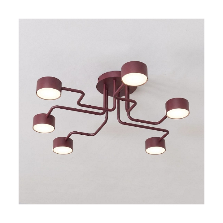 Lampa sufitowa KURAGE 6 BURGUNDY - Emibig