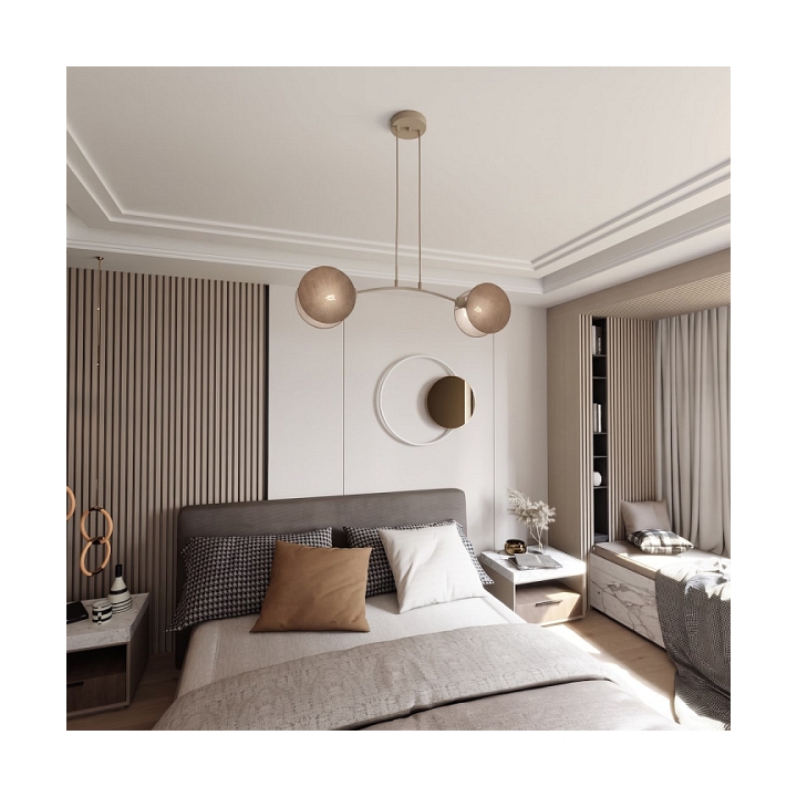 Lampa wisząca MOTIF 2 MOKKA NATURAL - Emibig