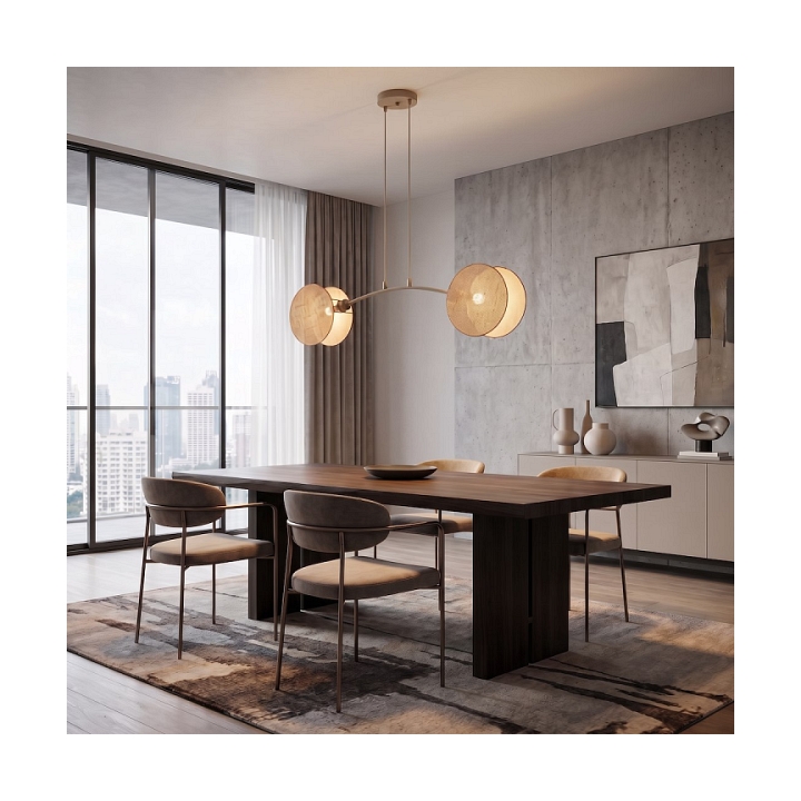 Lampa wisząca MOTIF 2 MOKKA NATURAL - Emibig