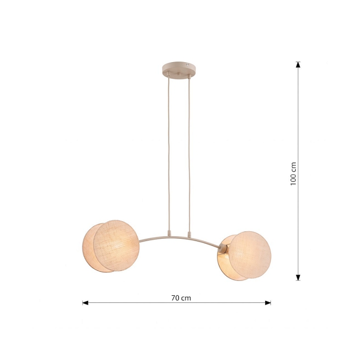 Lampa wisząca MOTIF 2 MOKKA NATURAL - Emibig