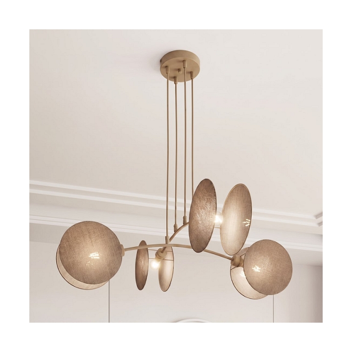Lampa wisząca MOTIF 4 MOKKA NATURAL - Emibig