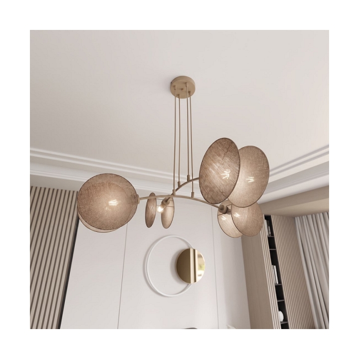 Lampa wisząca MOTIF 4 MOKKA NATURAL - Emibig