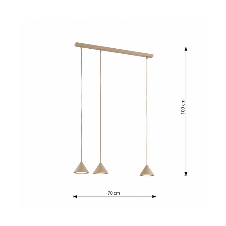 Lampa wisząca ELIT 3 MOKKA - Emibig