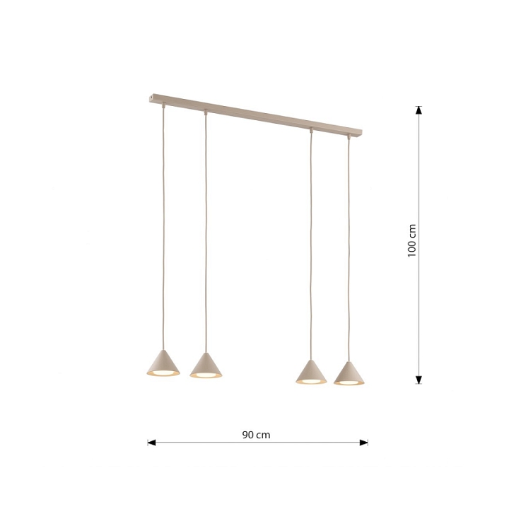 Lampa wisząca ELIT 4 MOKKA - Emibig