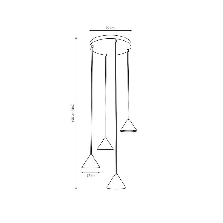 Lampa wisząca ELIT 4 PREMIUM MOKKA - Emibig
