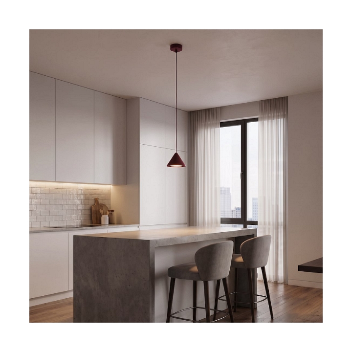 Lampa wisząca ELIT 1 BURGUNDY - Emibig