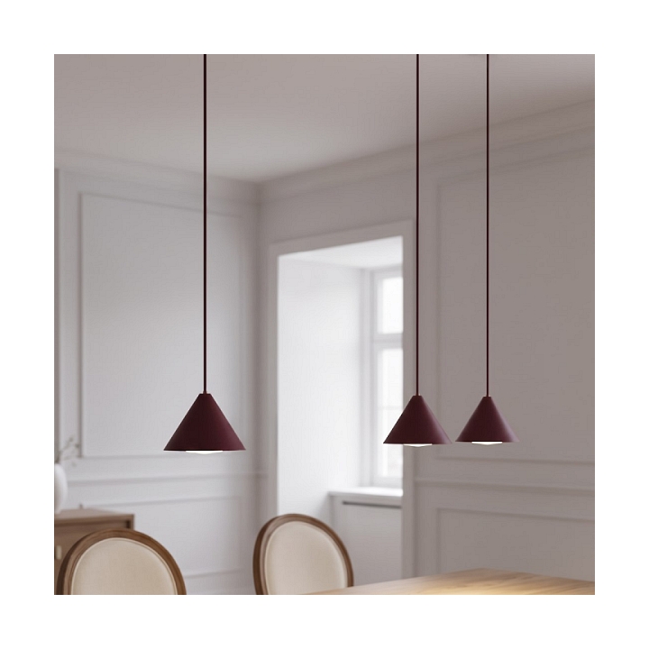 Lampa wisząca ELIT 3 BURGUNDY - Emibig