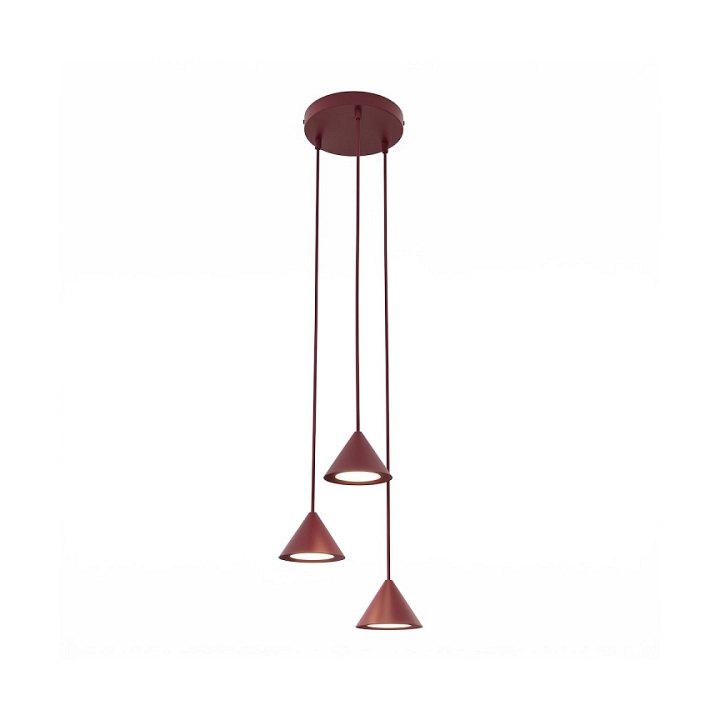 Lampa wisząca ELIT 3 PREMIUM BURGUNDY - Emibig