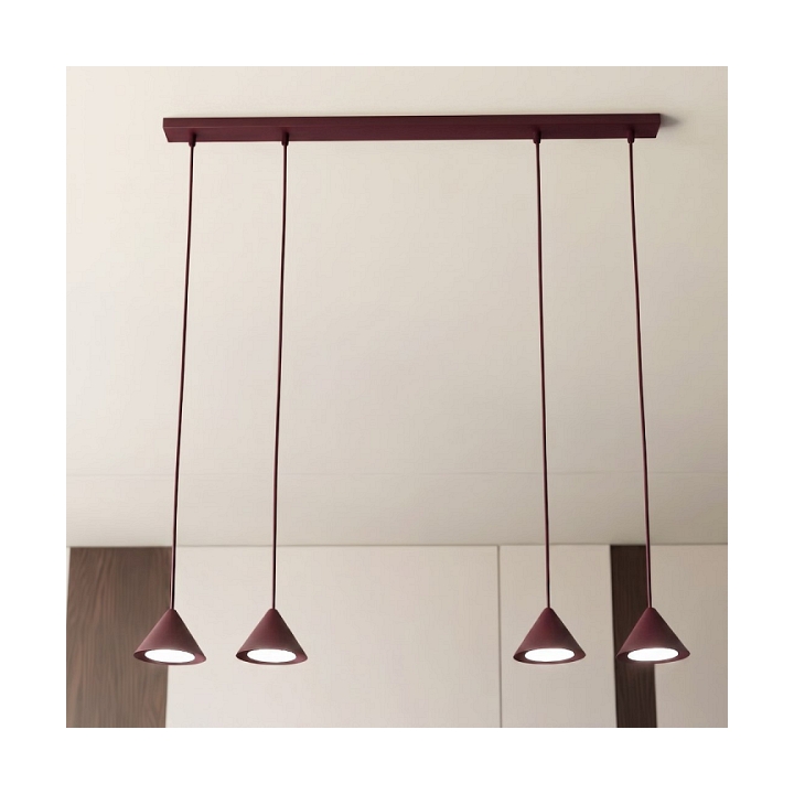 Lampa wisząca ELIT 4 BURGUNDY - Emibig