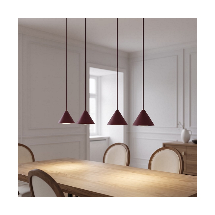 Lampa wisząca ELIT 4 BURGUNDY - Emibig