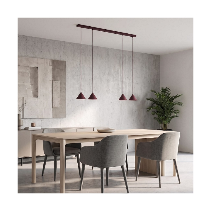 Lampa wisząca ELIT 4 BURGUNDY - Emibig