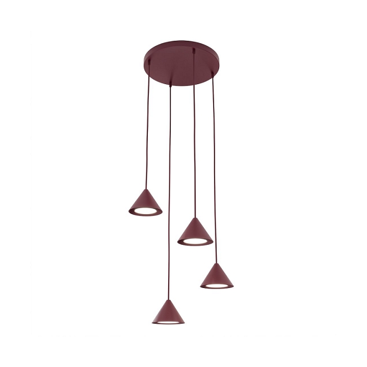 Lampa wisząca ELIT 4 PREMIUM BURGUNDY - Emibig