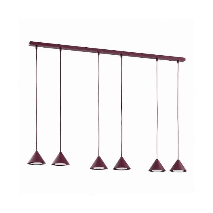 Lampa wisząca ELIT 6 BURGUNDY - Emibig