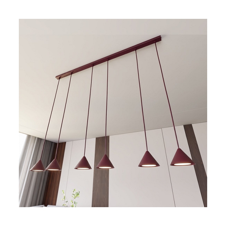 Lampa wisząca ELIT 6 BURGUNDY - Emibig
