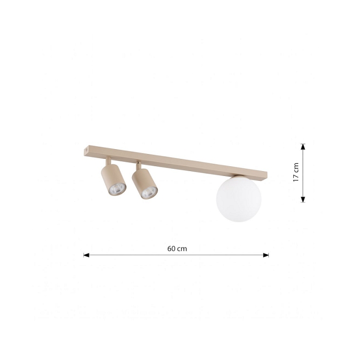 Lampa sufitowa BASTER 3 MOKKA OPAL - Emibig