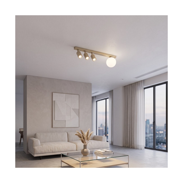 Lampa sufitowa BASTER 4 MOKKA OPAL - Emibig