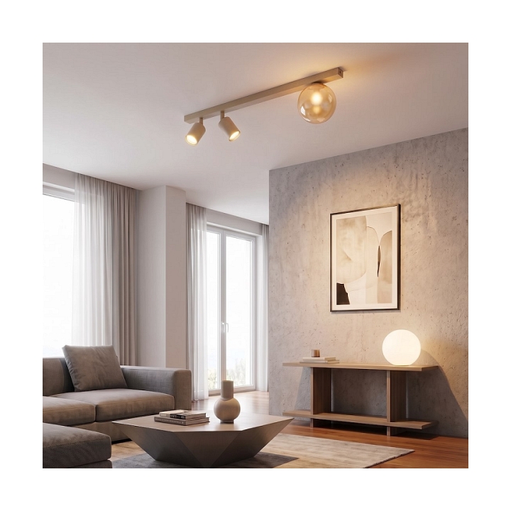 Lampa sufitowa BASTER 3 MOKKA AMBER - Emibig
