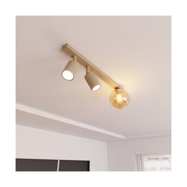 Lampa sufitowa BASTER 3 MOKKA AMBER - Emibig