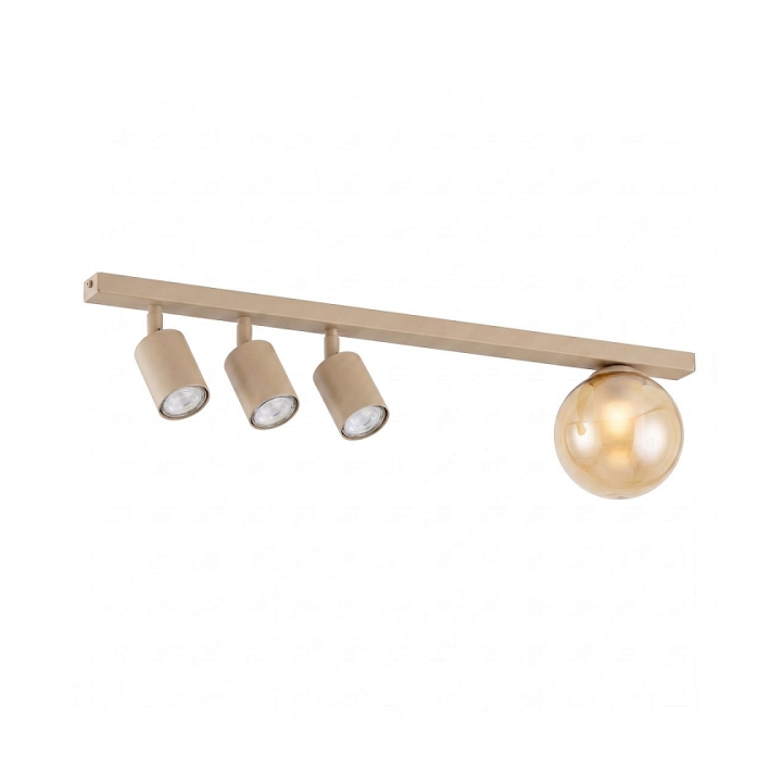Lampa sufitowa BASTER 4 MOKKA AMBER - Emibig