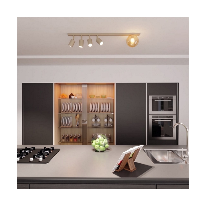 Lampa sufitowa BASTER 5 MOKKA AMBER - Emibig