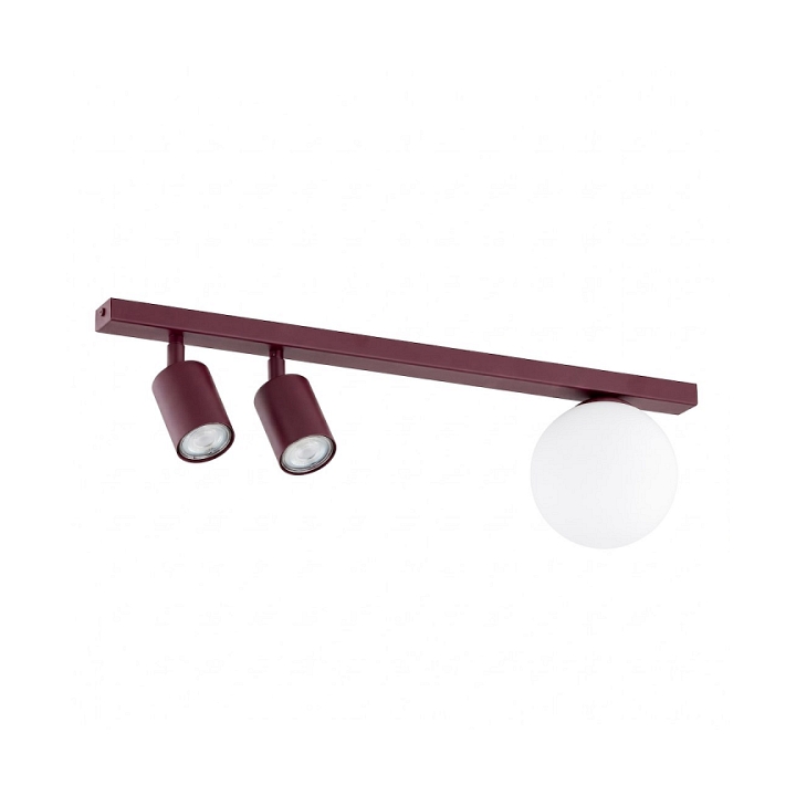 Lampa sufitowa BASTER 3 BURGUNDY OPAL - Emibig