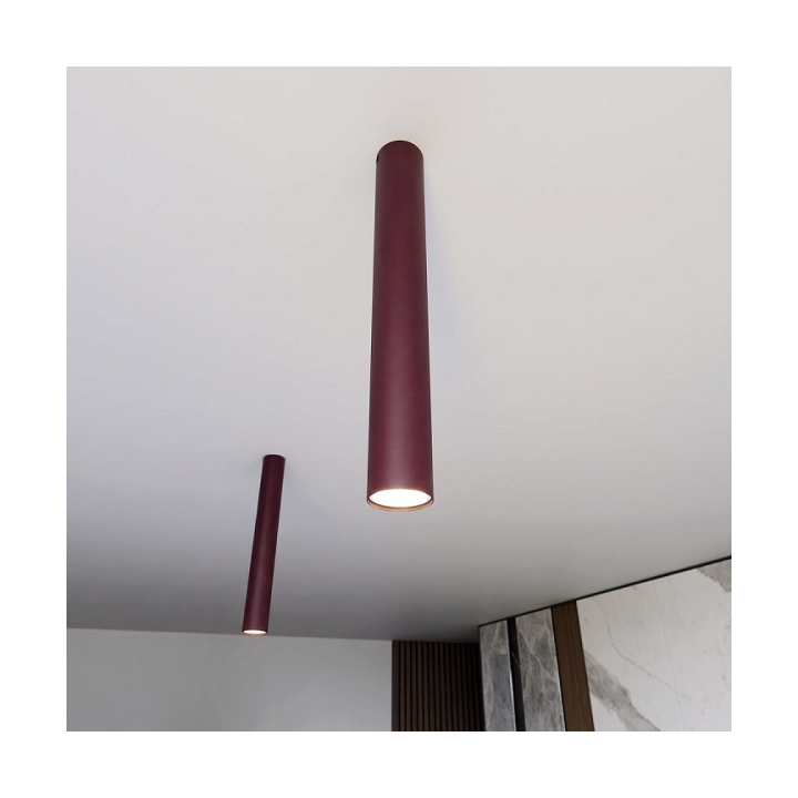 Lampa sufitowa TECNO 1L BURGUNDY - Emibig