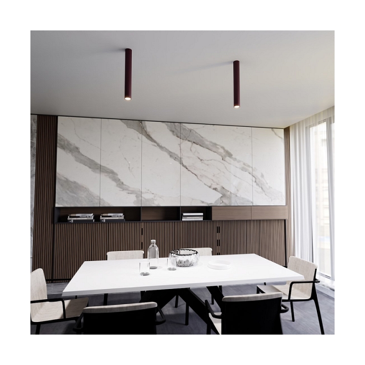 Lampa sufitowa TECNO 1L BURGUNDY - Emibig