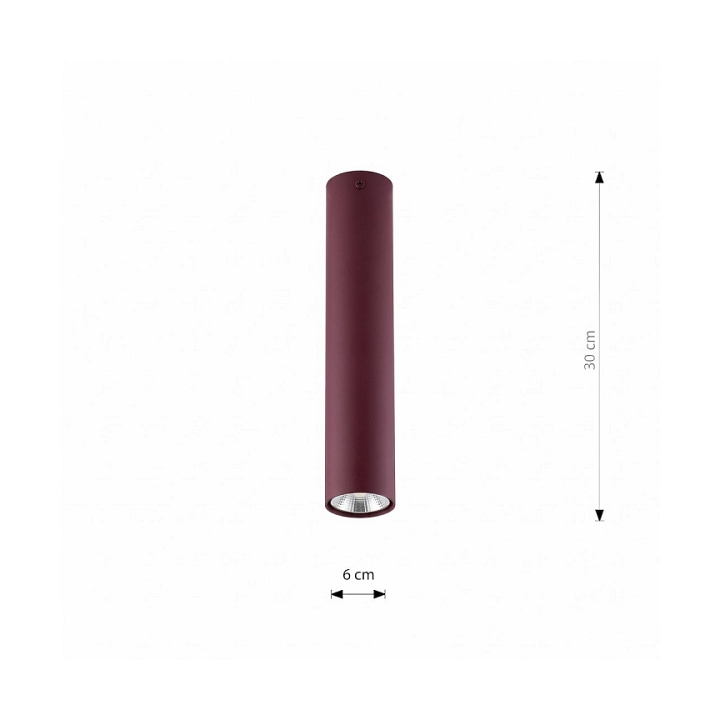 Lampa sufitowa TECNO 1M BURGUNDY - Emibig