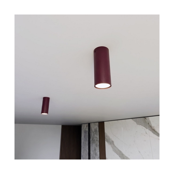 Lampa sufitowa TECNO 1S BURGUNDY - Emibig