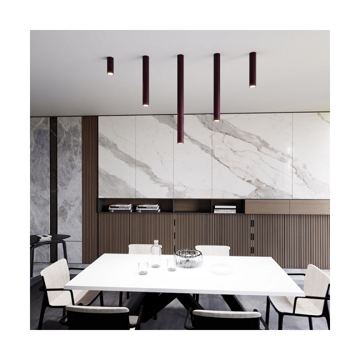 Lampa sufitowa TECNO 1S BURGUNDY - Emibig