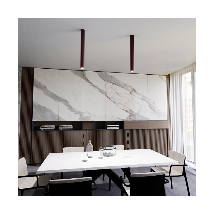 Lampa sufitowa TECNO 1XL BURGUNDY - Emibig